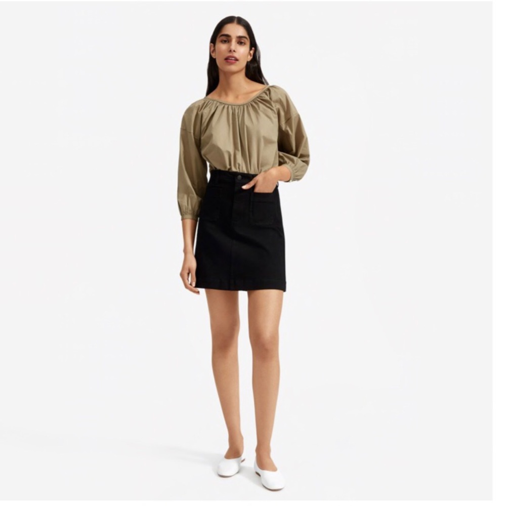 Everlane ruched air blouse